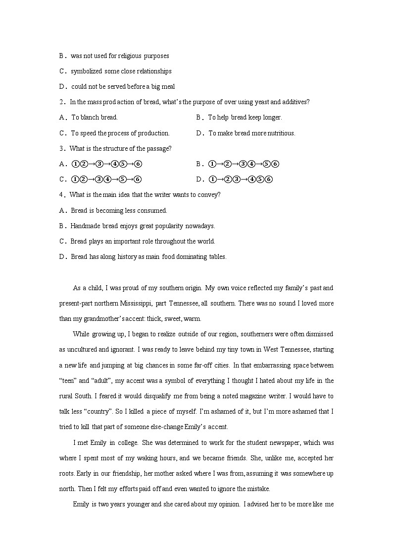 高考英语阅读理解专项训练02