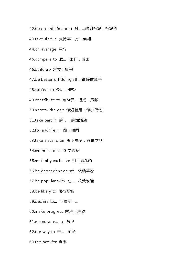高中英语常考的240个固定搭配汇总第3页