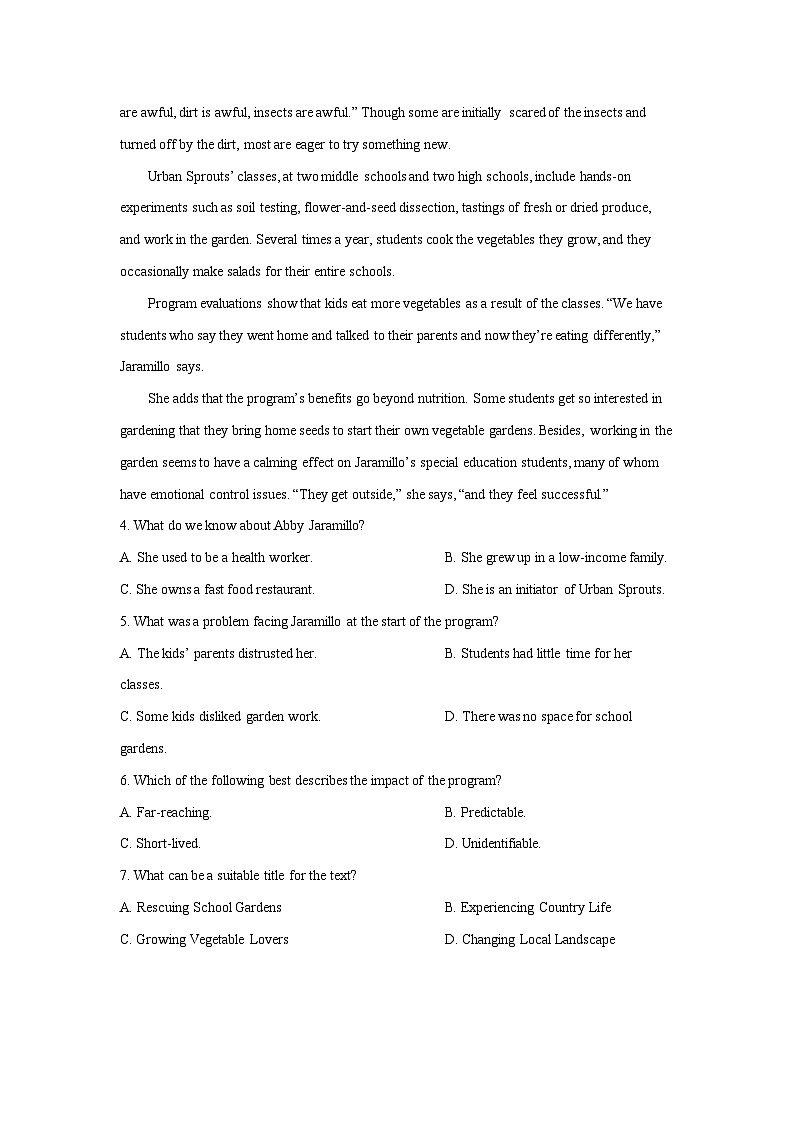 五年（2019-2023）高考英语真题分项汇编（新高考专用）专题11 阅读理解记叙文.新闻报道（原卷版）03