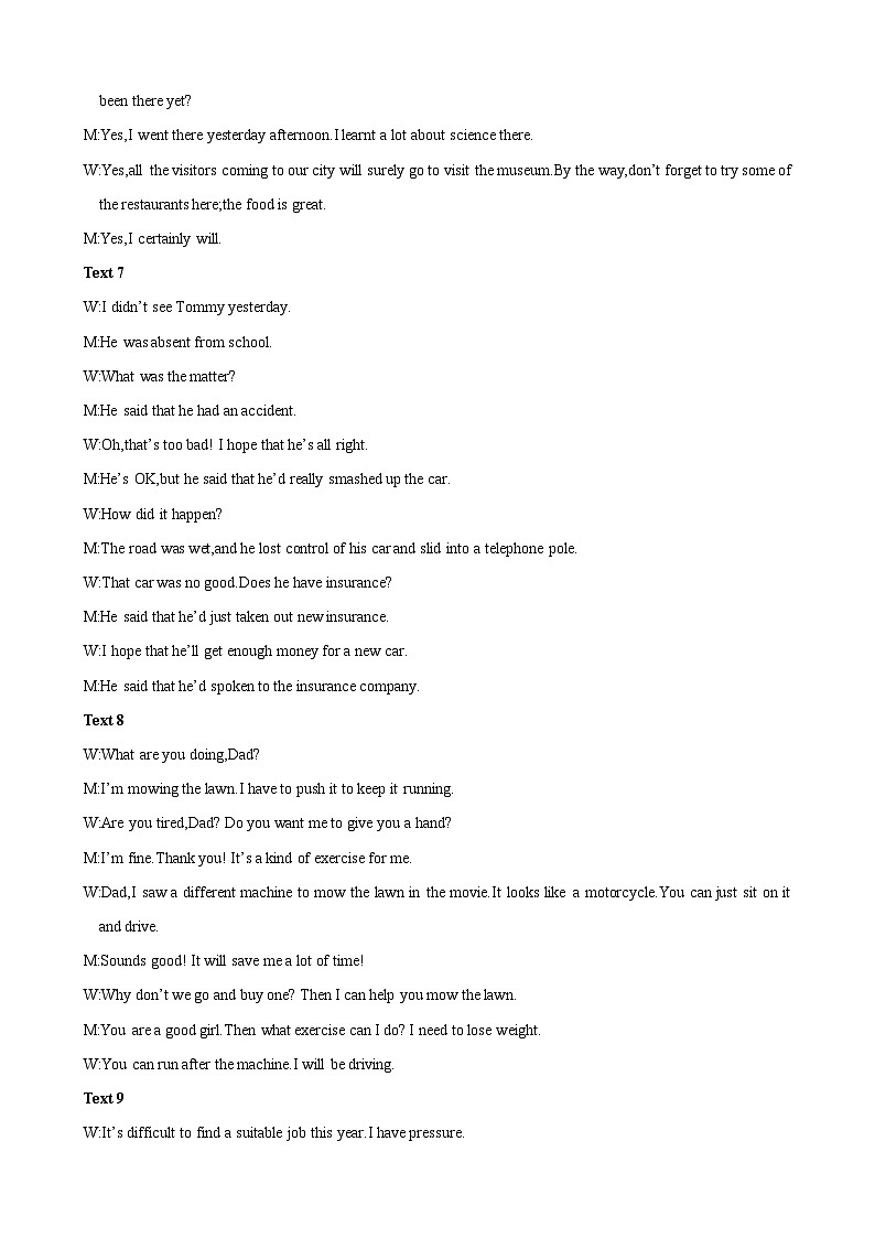 备考新高考英语听力 13(音频+试题+答案+文本)02