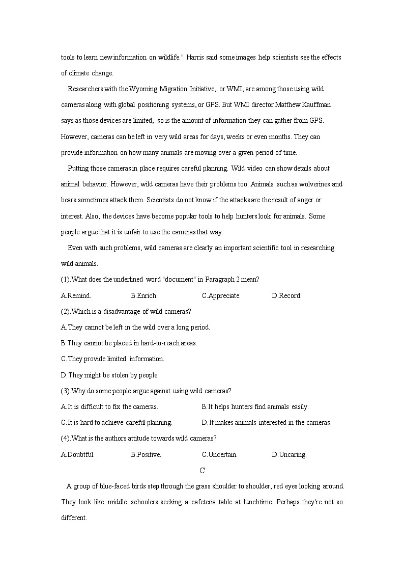 2022新高考衡水名师原创英语专题卷：专题02 阅读理解说明类专练第3页