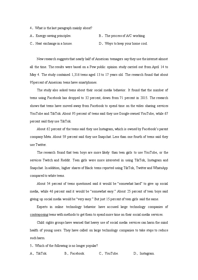 高考英语阅读理解专项训练02