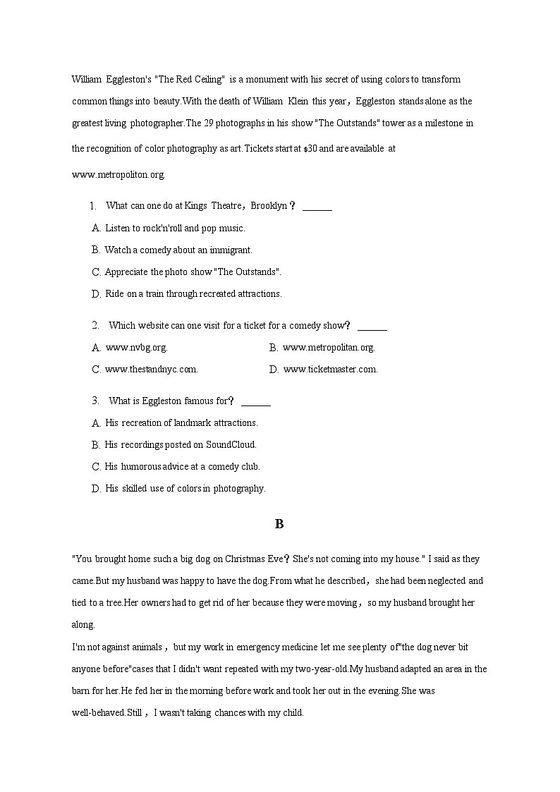 2022-2023学年山西省吕梁市高三下学期三模英语试题(2)02