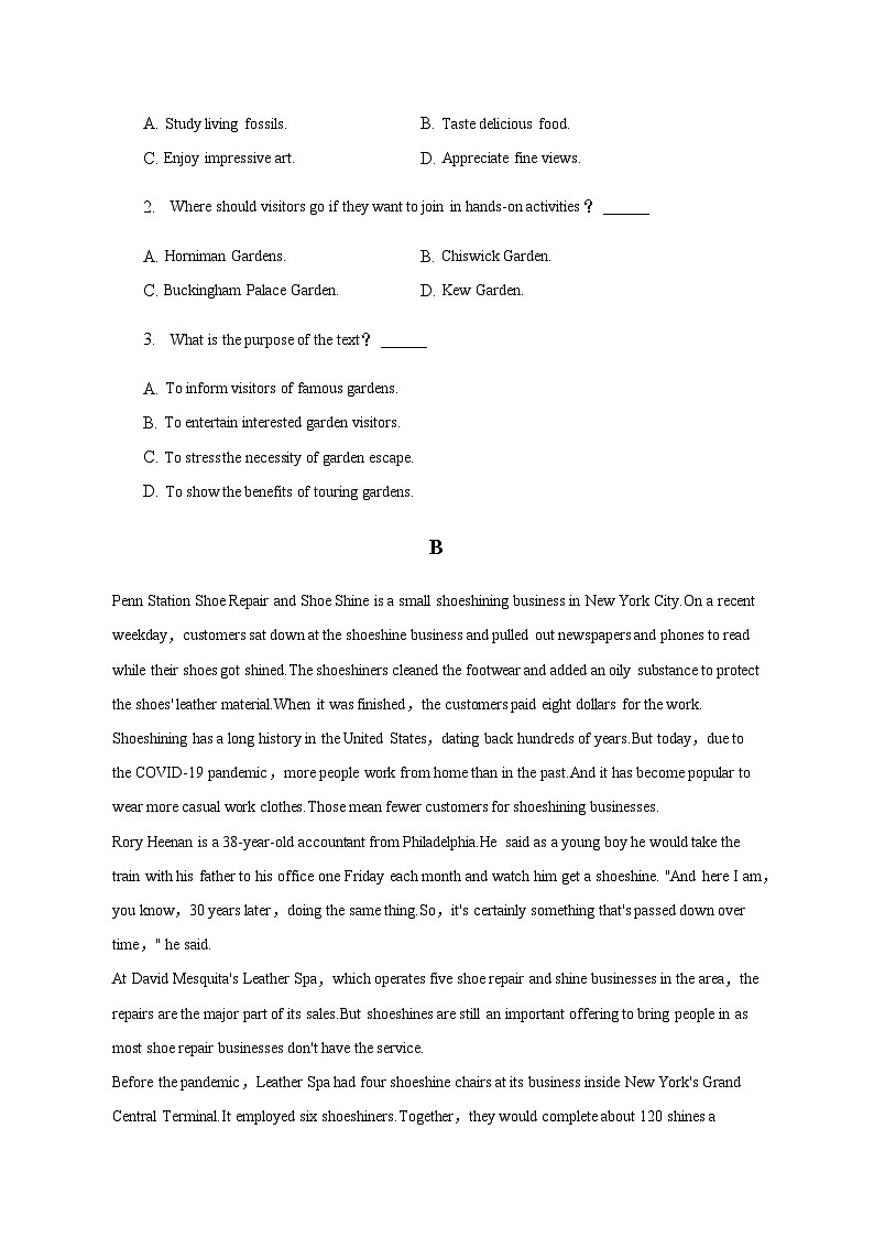 2023年四川省成都石室中学5月高考模拟（3）英语试卷含解析第2页