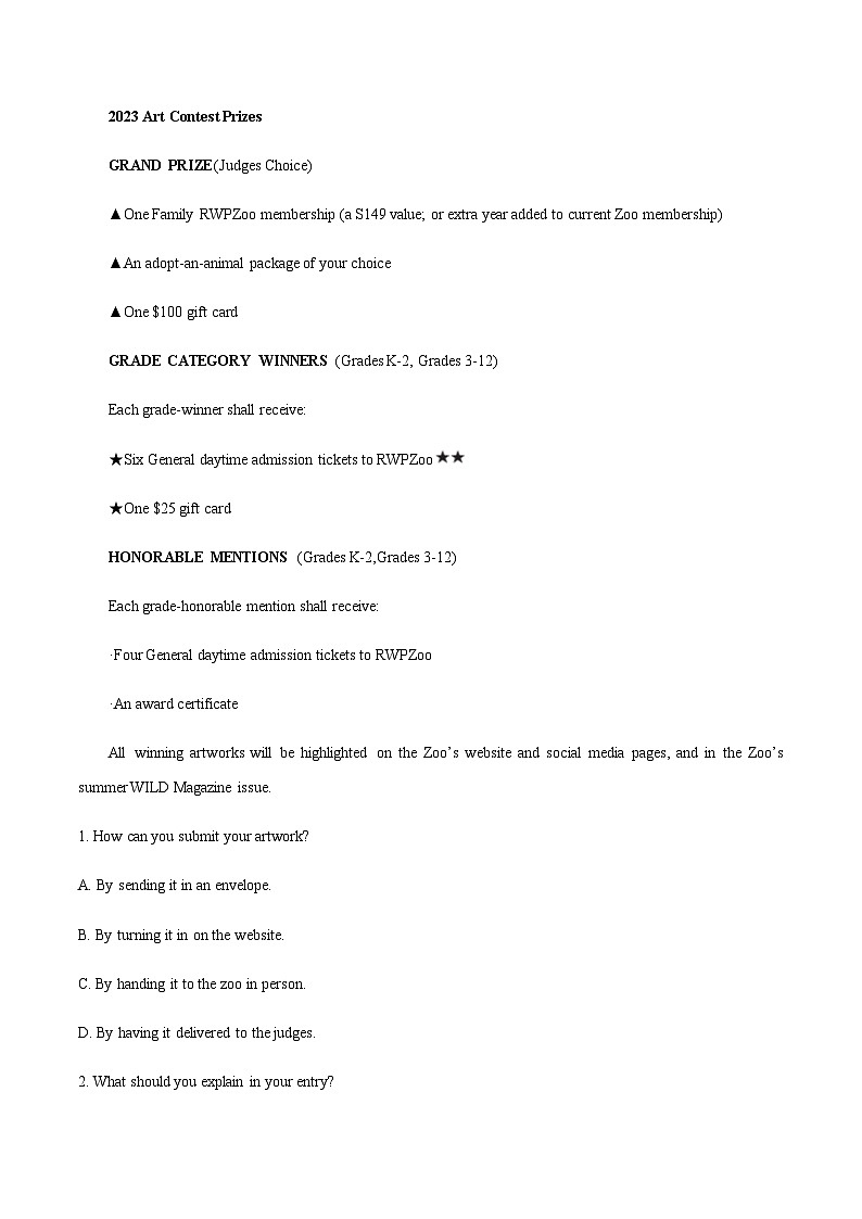 2023年全国普通高等学校招生统一考试模拟英语卷（广东、山东）含解析02