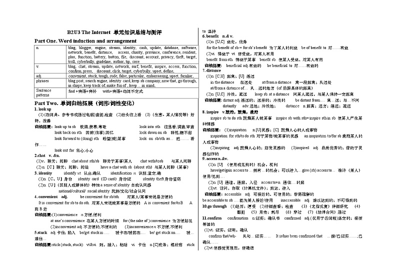 Unit 3 The Internet 单元知识总结学案-2022-2023学年高中英语人教版（2019）必修第二册第1页
