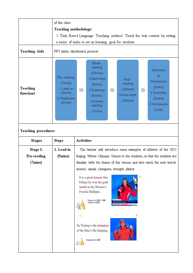Unit3 Reading and Thinking 教学设计-2022-2023学年高中英语人教版（2019）必修第一册第3页