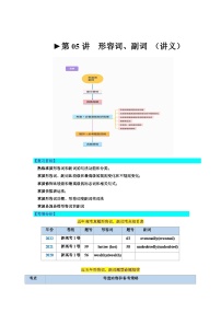 第05讲+形容词和副词（讲义）-2024年高考英语一轮复习讲练测（新教材新高考）