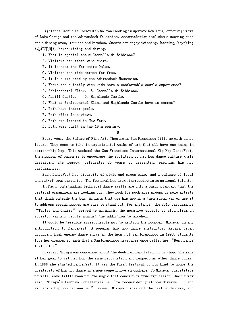 2023版新教材高中英语Unit2BridgingCultures课时作业一ReadingandThinking新人教版选择性必修第二册03