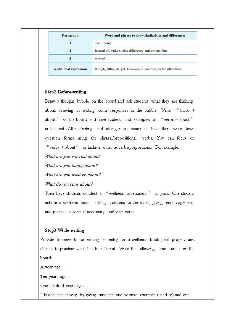 高中英语（人教版2019）必修一：Unit 3 Sports and fitness   Reading for Writing 教案02
