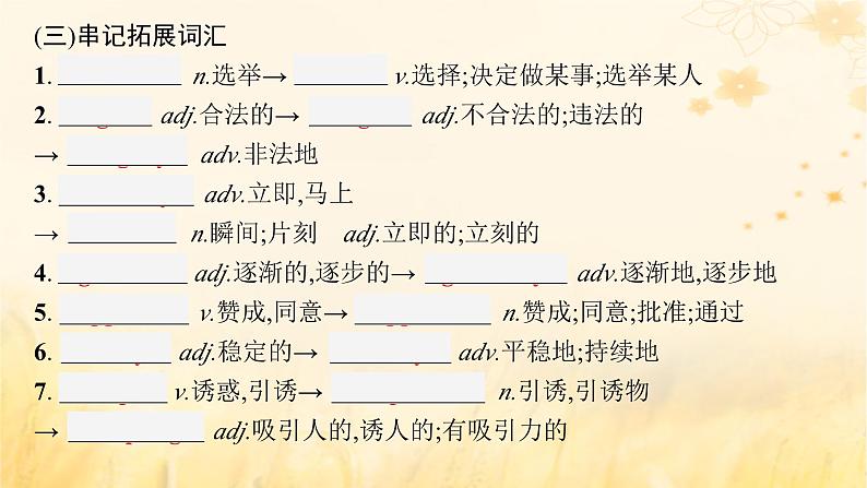 适用于新教材2024版高考英语一轮总复习背诵默写本Unit1Growingup课件外研版选择性必修第二册第6页