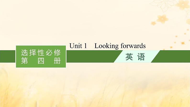 适用于新教材2024版高考英语一轮总复习背诵默写本Unit1Lookingforwards课件外研版选择性必修第四册第1页