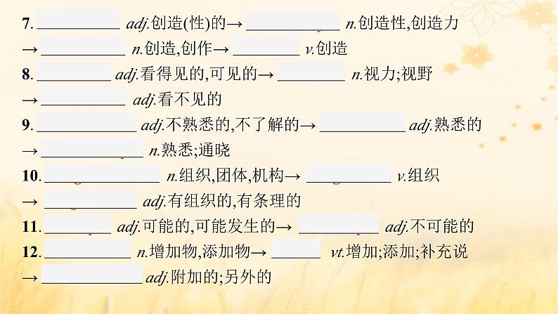 适用于新教材2024版高考英语一轮总复习背诵默写本Unit2ExploringEnglish课件外研版必修第一册08