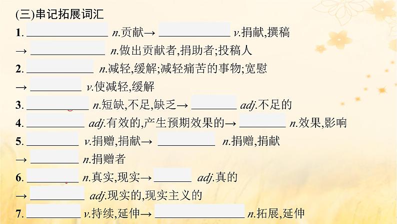 适用于新教材2024版高考英语一轮总复习背诵默写本Unit2Makingadifference课件外研版必修第三册06