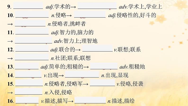 适用于新教材2024版高考英语一轮总复习背诵默写本Unit3Warandpeace课件外研版选择性必修第三册07