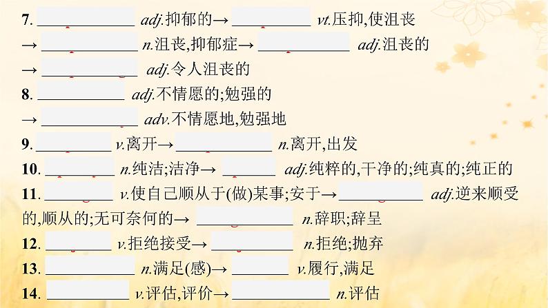 适用于新教材2024版高考英语一轮总复习背诵默写本Unit5Learningfromnature课件外研版选择性必修第三册06