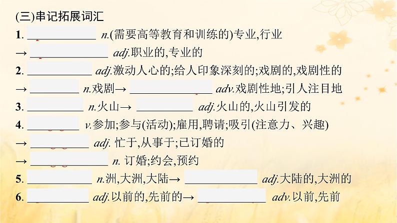 适用于新教材2024版高考英语一轮总复习背诵默写本Unit5Ontheroad课件外研版必修第二册第6页