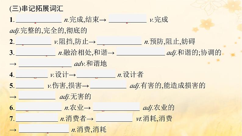 适用于新教材2024版高考英语一轮总复习背诵默写本Unit6Atonewithnature课件外研版必修第一册第7页