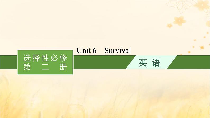 适用于新教材2024版高考英语一轮总复习Unit6Survival课件外研版选择性必修第二册01