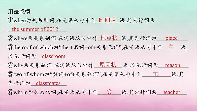 适用于新教材2024版高考英语一轮总复习语法专题突破专题3第3讲定语从句课件北师大版第5页