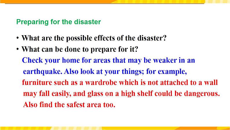 高中英语人教版(2019)必修一大单元Unit 4 Natural Disasters Project课件08