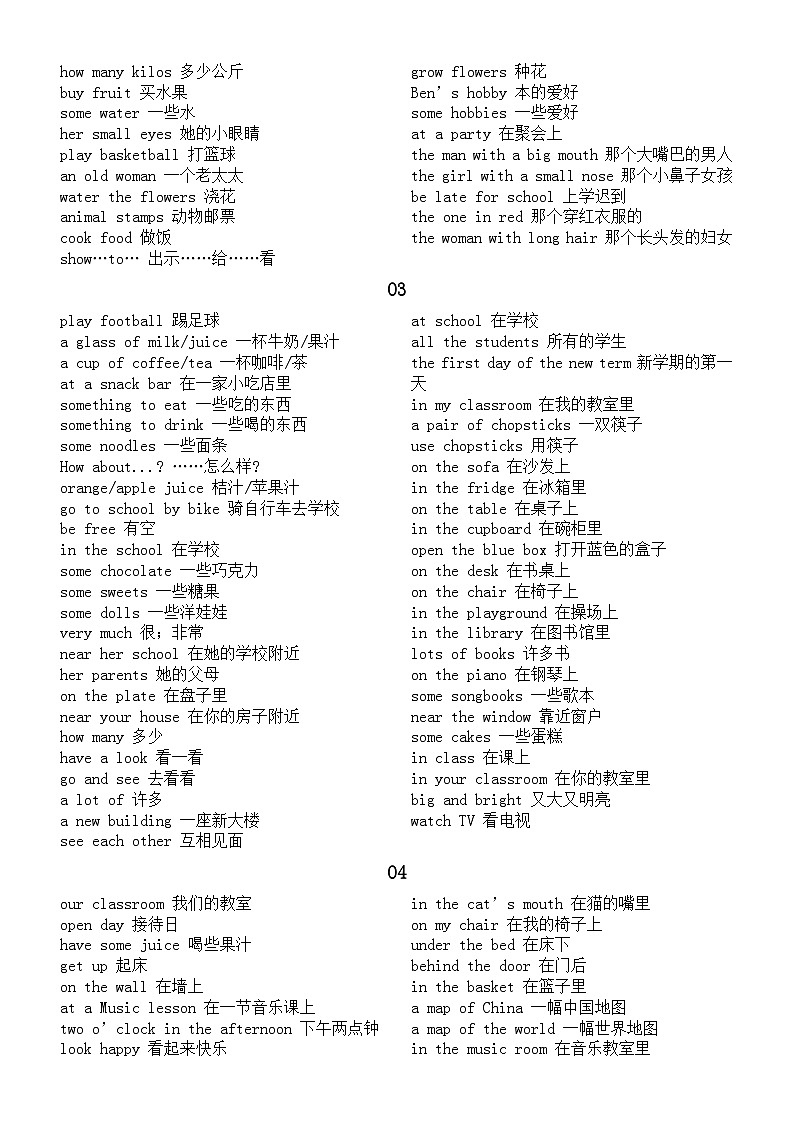 高中英语2024届高考复习实用短语分类汇总（共七组）第2页