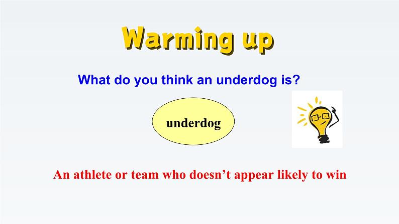 2019新北师大版高中英语必修一Unit2Sports and Fitness-Lesson1The Underdog课件PPT第2页