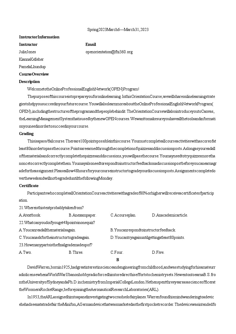 湖北省武汉市江岸区2022-2023学年高一下学期7月期末英语试题第3页