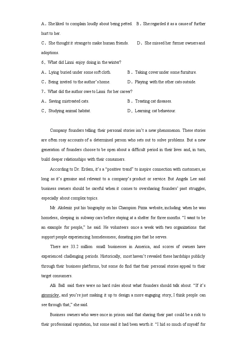 江西省萍乡市稳派联考2022-2023学年高二下学期5月月考英语试题（含解析）03