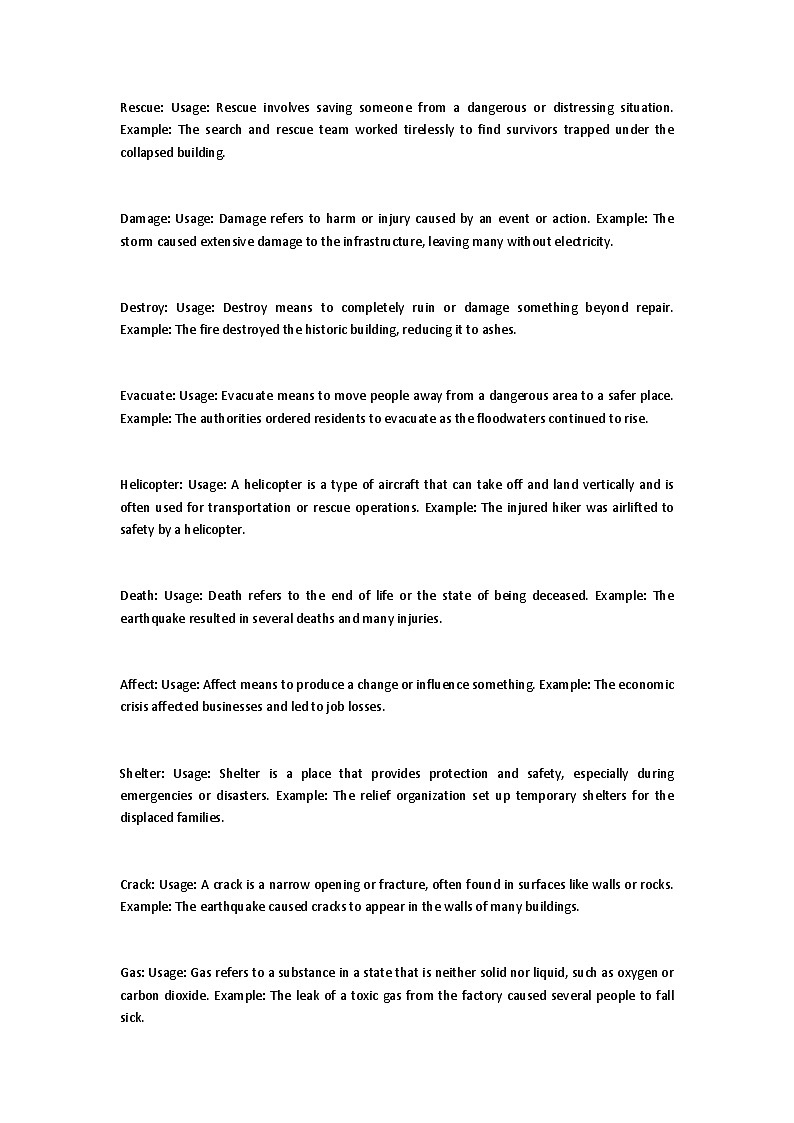 Unit4 Natural Disasters 单词全英解析讲义-2023-2024学年高中英语人教版（2019）必修第一册第2页