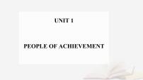 高中人教版 (2019)Unit 1 People of Achievement图片课件ppt