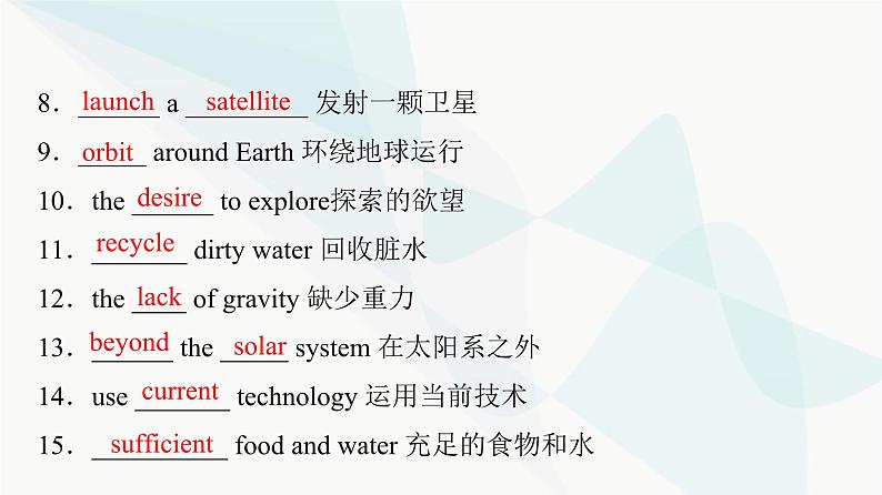 2024届高考英语一轮复习必修第3册UNIT4 SPACE EXPLORATION课件第4页