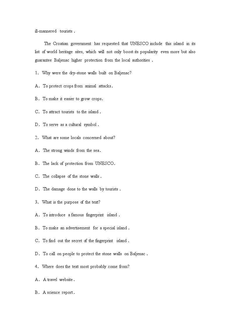 2024届高考英语复习课时质量评价3UNIT2第2页