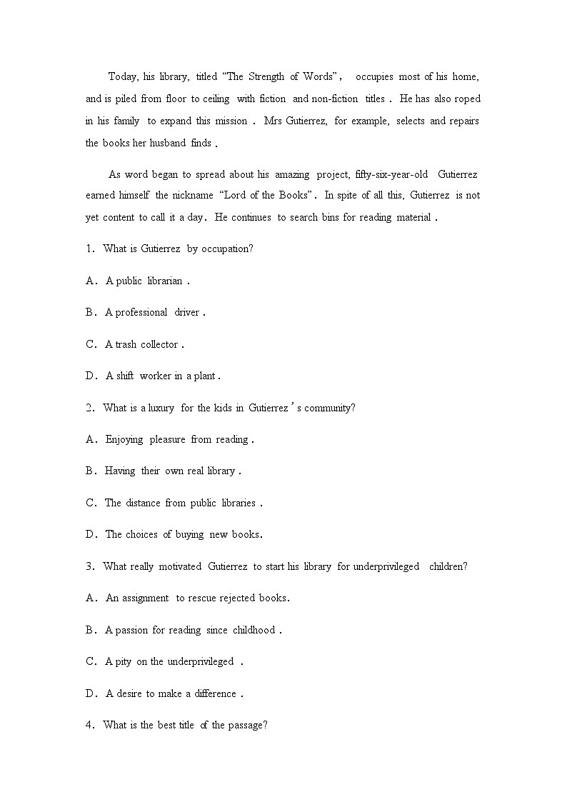 2024届高考英语复习课时质量评价13UNIT2第2页