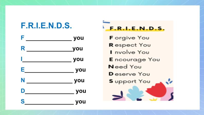 Unit 4 Friends forever 第一课时 Starting out &vocabulary 课件 高一英语外研版(2019)必修一02