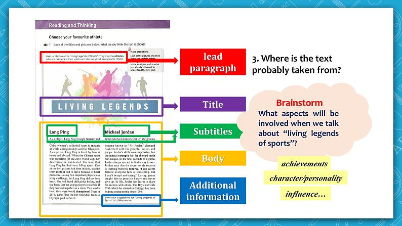 【大单元】Book1 Unit3 Sports and fitness 第3课时Reading and thinking 课件+教案04