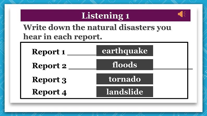 【大单元】Unit 4 Natural Disasters Listening and Speaking 课件第6页
