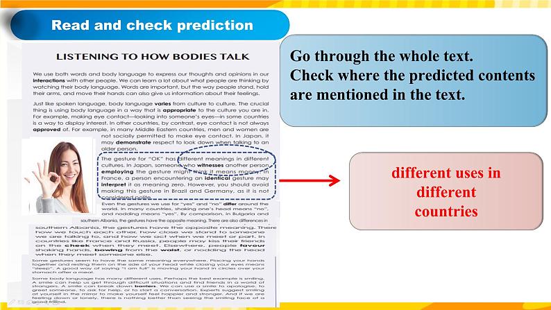 高中英语人教版(2019)选择性必修一大单元Unit4 Body Language课时1Reading and Thinking 课件+教案06