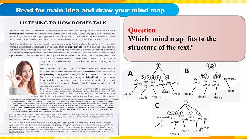 高中英语人教版(2019)选择性必修一大单元Unit4 Body Language课时1Reading and Thinking 课件+教案07