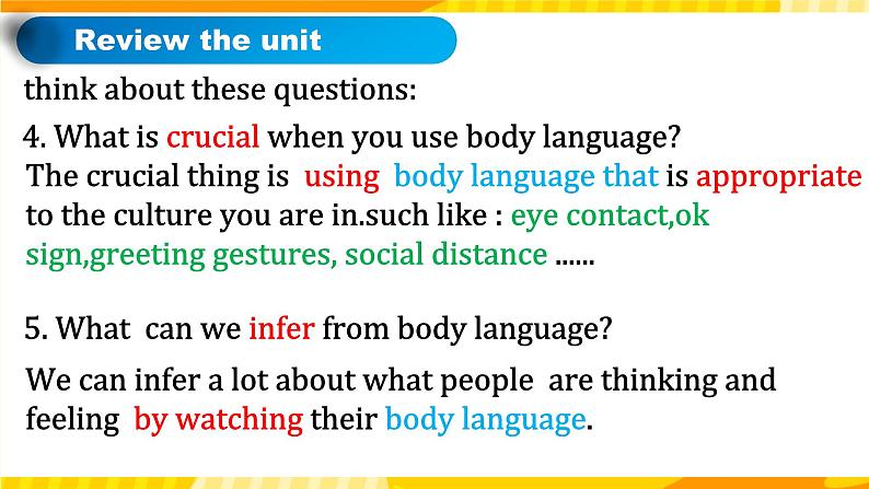 高中英语人教版(2019)选择性必修一大单元Unit4 Body Language课时8 Assessing Your Progress Project课件+教案05