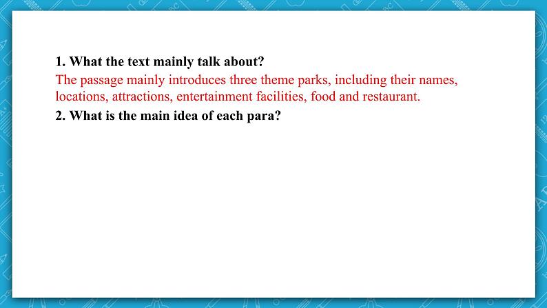 【大单元】Unit 3 Fascinating Parks  Period 6 Using language 2 课件+教案08