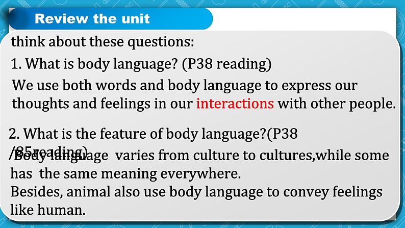 【大单元】Unit4 Body Language课时8 Assessing Your Progress Project 课件+教案03