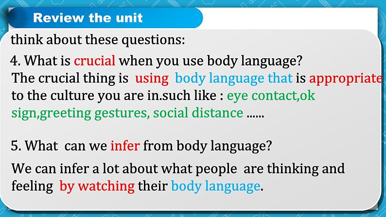 【大单元】Unit4 Body Language课时8 Assessing Your Progress Project 课件+教案05