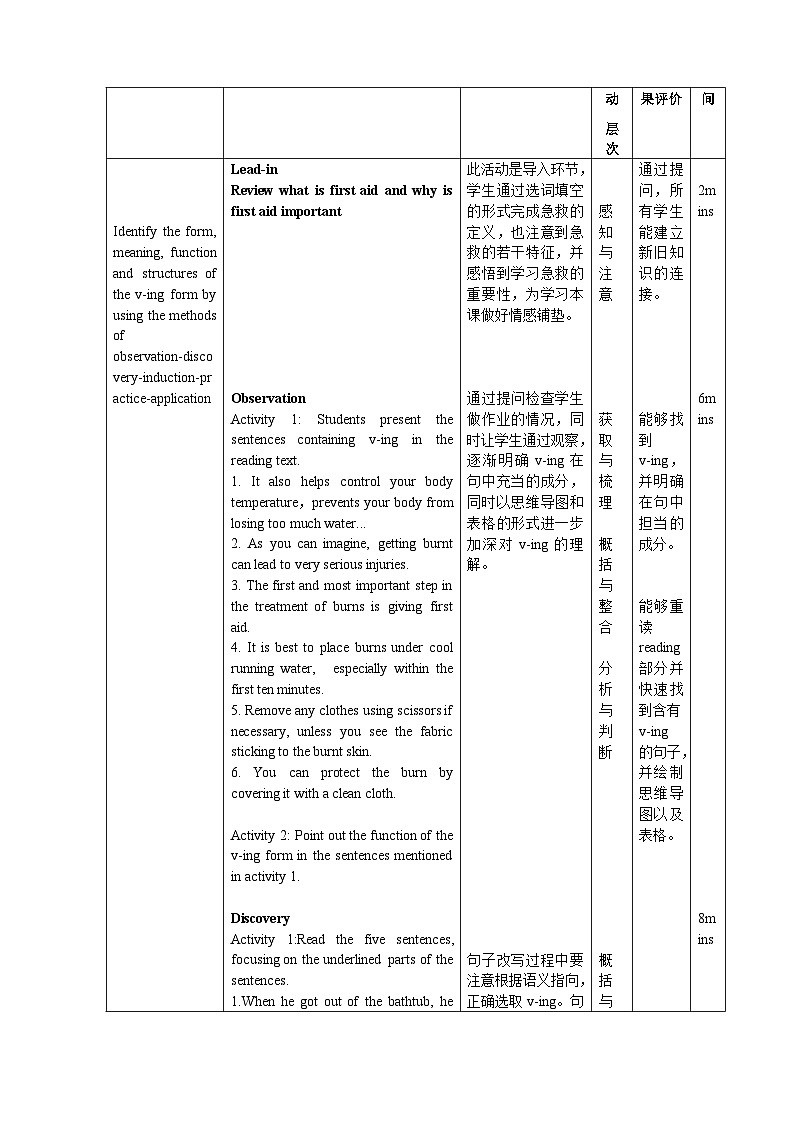 大单元教案人教版高中英语选择性必修二Unit 5《First Aid Period 4 Discover Useful Structures》第2页