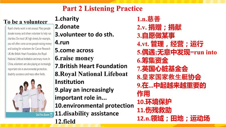 新外研版英语必修第三册 Unit 2  Making a difference Starting out & listening 课件07