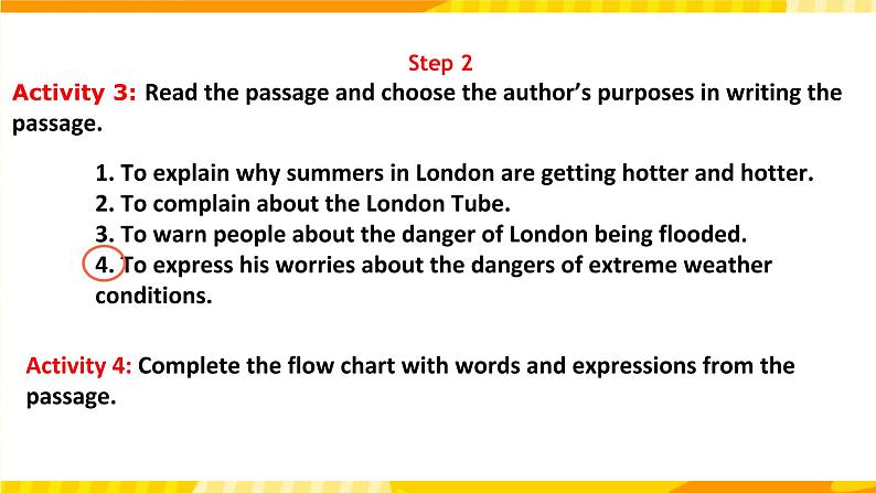 新外研版英语必修第三册 UNIT 6 Disaster and hope reflection&assessment主次课文讲解课 课件06