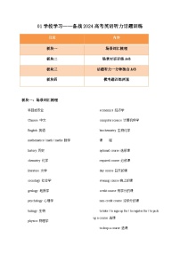 01 学校学习-备战2024届高考英语听力分类训练