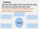 新北師大版高中英語必修二Unit4 Information Technology-Lesson1Avatars課件