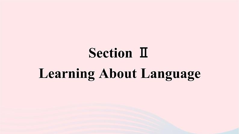 新教材2023年高中英语Unit3EnvironmentalProtectionSectionⅡLearningAboutLanguage课件新人教版选择性必修第三册01