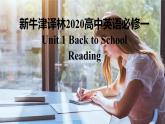 新牛津译林高中英语必修一Unit1Back to School-Reading课件